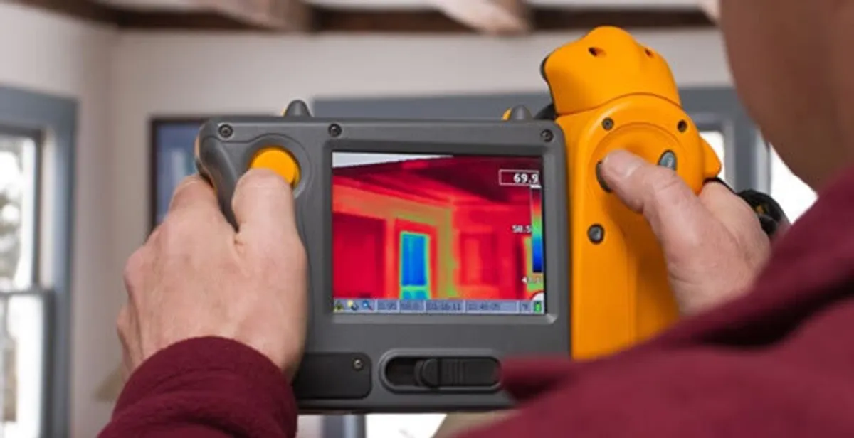 home energy audit service capturing thermal readings to analyze insulation and electrical efficiency in Evansville, IN