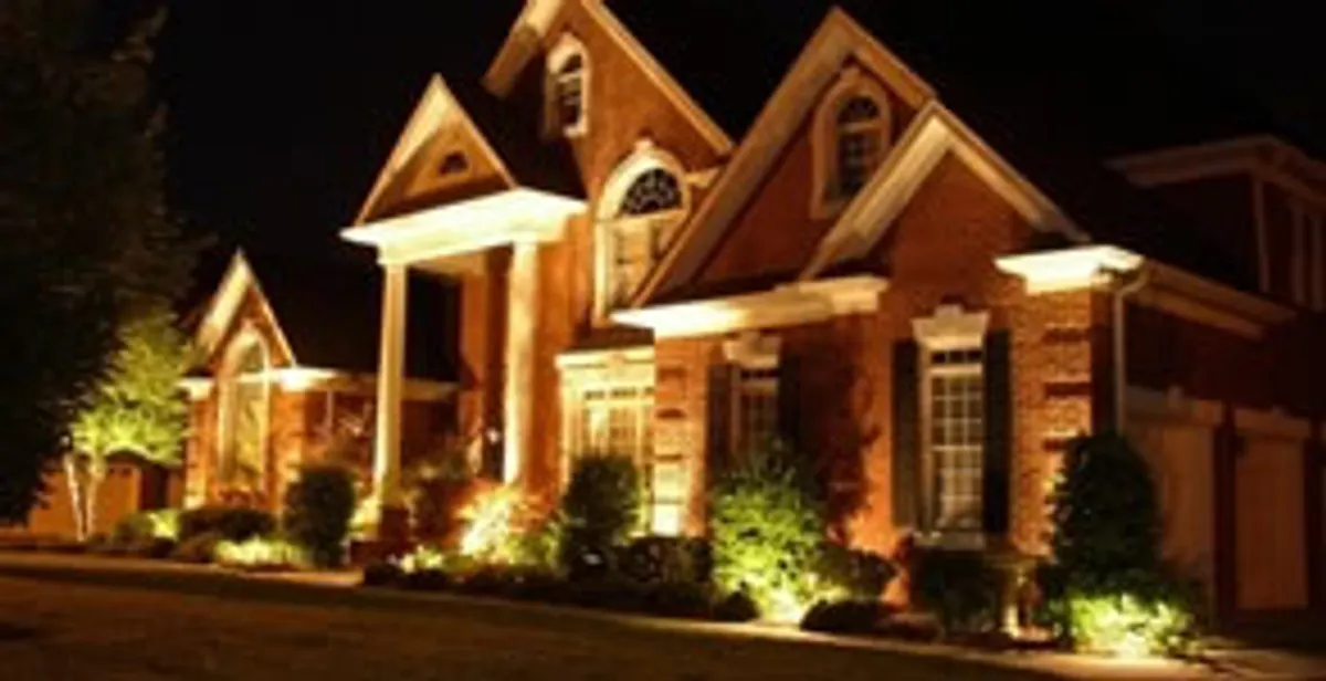 landscape lighting installation services enhancing residential exterior lighting in Evansville, IN